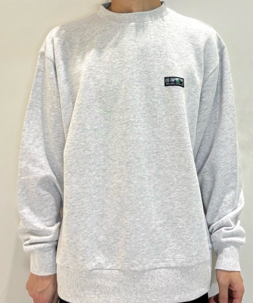 CAMP7(キャンプセブン)の「【CAMP7】胸ラベルロゴ クルーネックトレーナー (シンプルデザイン/裏毛素材/抗菌防臭/デイリーカジュアル/ユニセックス)(スウェット・メンズ・ライトグレー/ブラック/オリーブ・M/XL/L)」の11枚目の写真