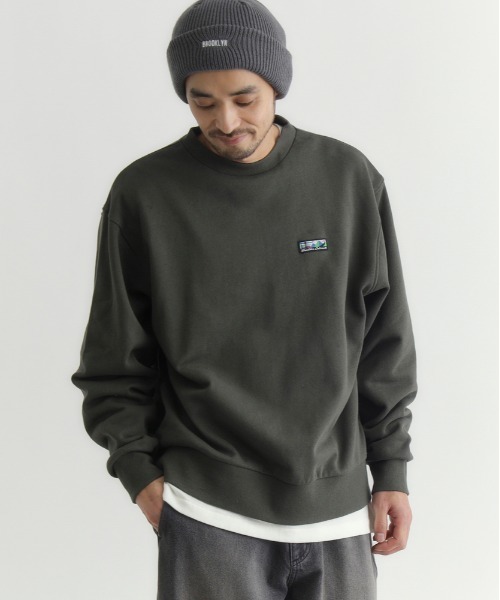 CAMP7(キャンプセブン)の「【CAMP7】胸ラベルロゴ クルーネックトレーナー (シンプルデザイン/裏毛素材/抗菌防臭/デイリーカジュアル/ユニセックス)(スウェット・メンズ・ライトグレー/ブラック/オリーブ・M/XL/L)」の15枚目の写真