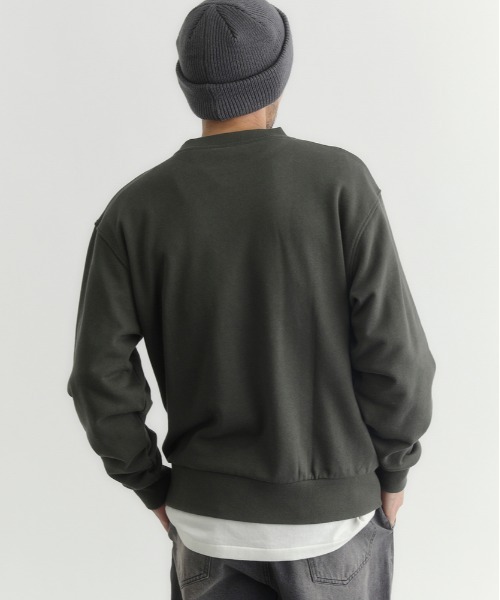 CAMP7(キャンプセブン)の「【CAMP7】胸ラベルロゴ クルーネックトレーナー (シンプルデザイン/裏毛素材/抗菌防臭/デイリーカジュアル/ユニセックス)(スウェット・メンズ・ライトグレー/ブラック/オリーブ・M/XL/L)」の17枚目の写真