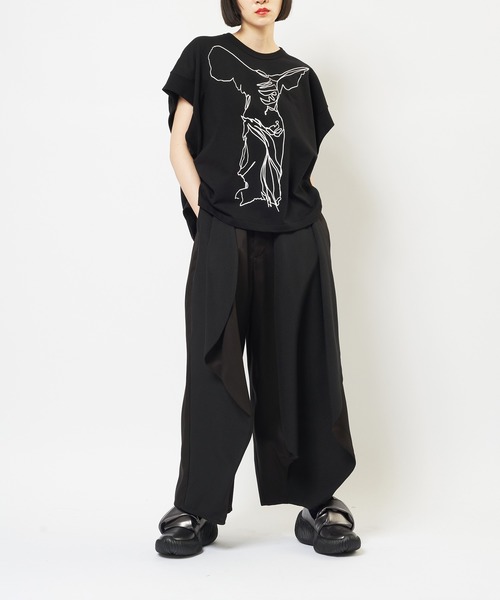 gomme(ゴム)の「エクセルツイル ツイルスクイッドパンツ(その他パンツ・レディース・ブラック・MEDIUM)」の3枚目の写真