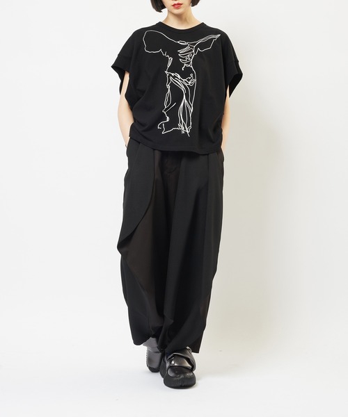 gomme(ゴム)の「エクセルツイル ツイルスクイッドパンツ(その他パンツ・レディース・ブラック・MEDIUM)」の2枚目の写真