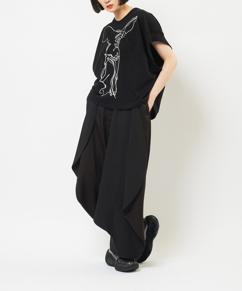 gomme(ゴム)の「エクセルツイル ツイルスクイッドパンツ(その他パンツ・レディース・ブラック・MEDIUM)」の4枚目の写真