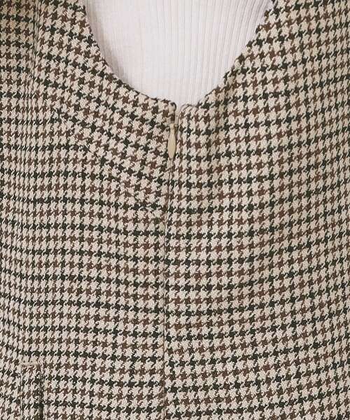 index（インデックス）の「ラップ風ツイードジャンスカ【洗濯機OK/防シワ】（ワンピース・レディース・ブラック/ブラウン系2/ブラウン系その他・36/38/40/42）」の6枚目の写真