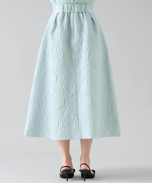 Tiara（ティアラ）の「ジャガードタックフレアスカート（スカート・レディース・グレー/ミント・3/2）」の11枚目の写真