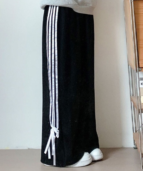 shoppinggo(ショッピングゴー)の「ラインパンツ ジョガーパンツ サイドライン カジュアル スポーツ レディース ワイドパンツ ボトムス ジャージ(その他パンツ・レディース・ライトグレー/ブラック/ピンク・M/L)」の10枚目の写真