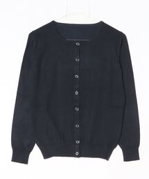 SOFFICE 抗ピルクルーネックカーディガン
