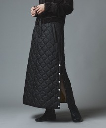 オニオン キルティング サイド スリット フレア スカート / Onion Quilted Side Slit Skirt