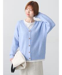 Lugnoncure | ウール混ふわふわVネックカーディガン(カーディガン/ボレロ)