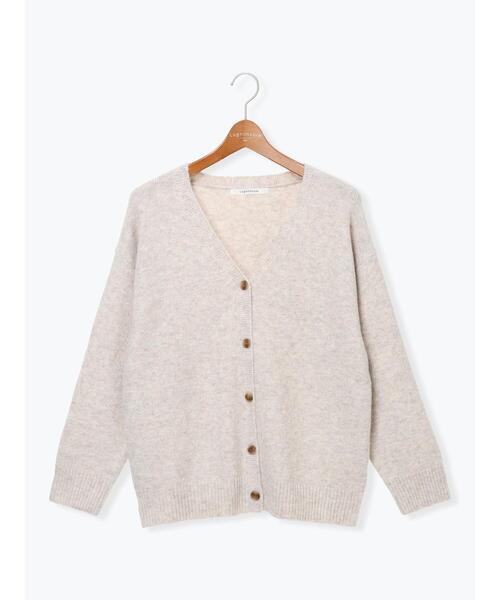 Lugnoncure（ルノンキュール）の「ウール混ふわふわVネックカーディガン（カーディガン/ボレロ・レディース・オレンジ/ベージュ/ブルー/グレー・F）」の16枚目の写真