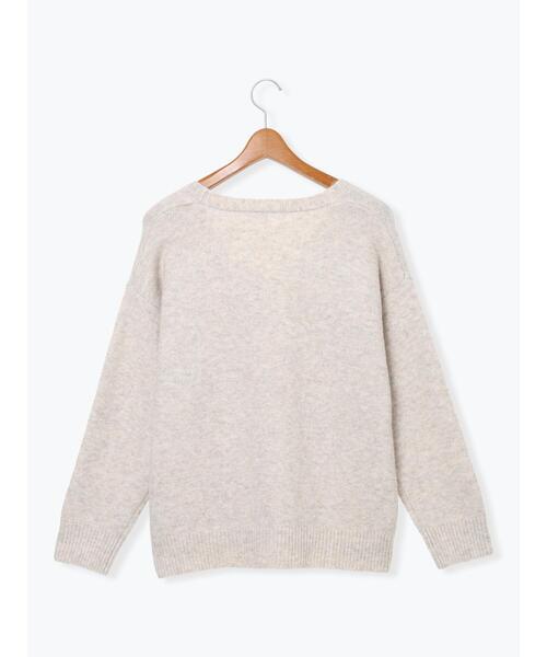 Lugnoncure（ルノンキュール）の「ウール混ふわふわVネックカーディガン（カーディガン/ボレロ・レディース・オレンジ/ベージュ/ブルー/グレー・F）」の8枚目の写真