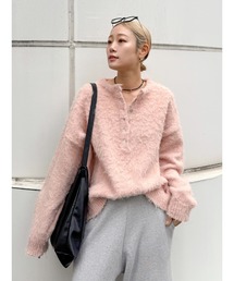 Ungrid | ヘンリーネック起毛ルーズニット(ニット/セーター)
