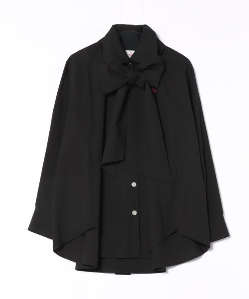 Vivienne Westwood（ヴィヴィアンウエストウッド）の「ｵｰｶﾞﾆｯｸｺｯﾄﾝﾛｰﾝﾋﾞｯｸﾞﾎﾞｳｻｰｸﾙｼｬﾂ（シャツ/ブラウス・レディース・ホワイト/ブラック・FREE）」の2枚目の写真