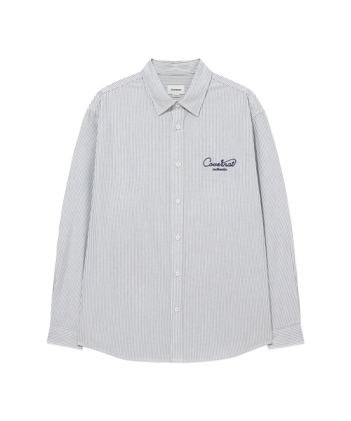 COVERNAT(カバーナット)の「オックスフォードストライプグラフィックシャツ グレー(シャツ/ブラウス・メンズ・その他・SMALL/MEDIUM/LARGE/X-LARGE)」の2枚目の写真