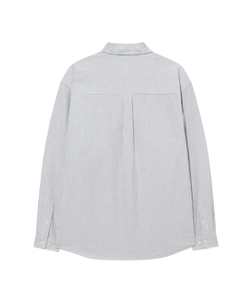 COVERNAT(カバーナット)の「オックスフォードストライプグラフィックシャツ グレー(シャツ/ブラウス・メンズ・その他・SMALL/MEDIUM/LARGE/X-LARGE)」の3枚目の写真