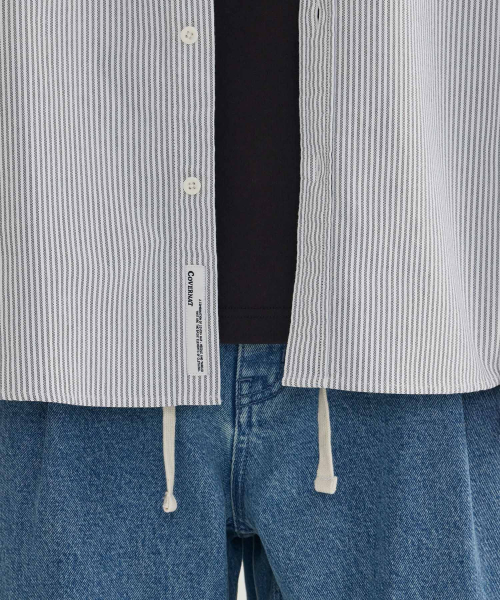 COVERNAT(カバーナット)の「オックスフォードストライプグラフィックシャツ グレー(シャツ/ブラウス・メンズ・その他・SMALL/MEDIUM/LARGE/X-LARGE)」の9枚目の写真