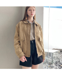 Bomber suede jacket