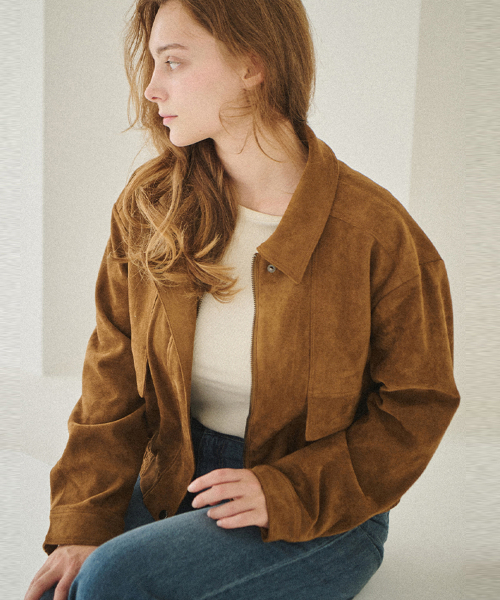SLOWLOLLI(スローローリ)の「Bomber suede jacket(その他アウター・レディース・Beige/キャメル・FREE)」の5枚目の写真