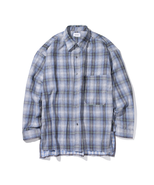 MASSNOUN(マスノウン)の「マルチミックスチェックシャツ MSIST002-BL(シャツ/ブラウス・レディース・その他・LARGE/MEDIUM)」の1枚目の写真