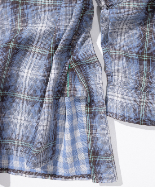MASSNOUN(マスノウン)の「マルチミックスチェックシャツ MSIST002-BL(シャツ/ブラウス・レディース・その他・LARGE/MEDIUM)」の7枚目の写真