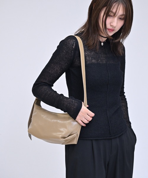 enlit(エンリット)の「【 enlit 】 クラックデザイン マルチウェイベルト ショルダーバッグ(ショルダーバッグ・レディース・アイボリー/ブラック/ベージュ/ブラウン/ダークブラウン/ボルドー・FREE)」の17枚目の写真