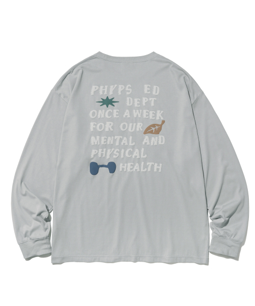 PHYSICAL DEPARTMENT（フィジカル デパートメント）の「[クールコットン] ランニングクラスロングスリーブ_ソリッドグレー（Tシャツ/カットソー・レディース・その他・MEDIUM/LARGE/X-LARGE/SMALL）」の3枚目の写真
