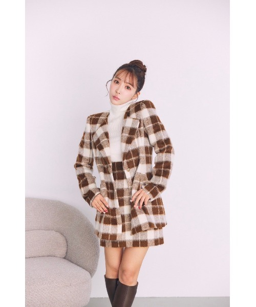 セール】Big Plaid Jacket & Mini-Skirt（セットアップ）｜MISTREASS