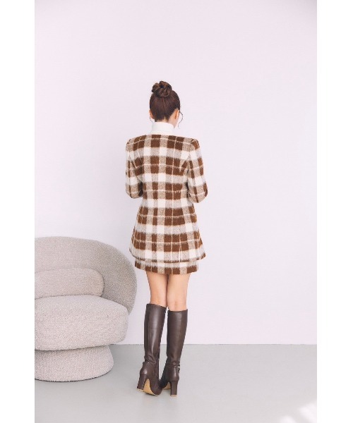 MISTREASS（ミストレアス）の「Big Plaid Jacket & Mini-Skirt（セットアップ・レディース・ブラウン・FREE）」の7枚目の写真