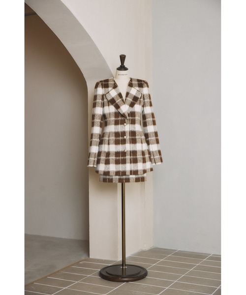 MISTREASS（ミストレアス）の「Big Plaid Jacket & Mini-Skirt（セットアップ・レディース・ブラウン・FREE）」の8枚目の写真