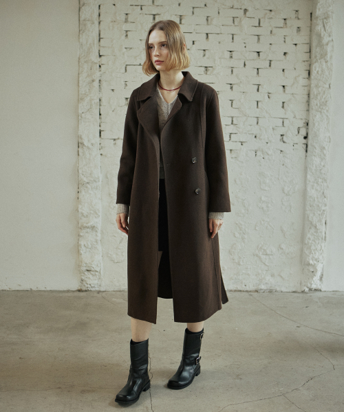 YUPPE(ヨッペ)の「WAVE HANDMADE COAT_BROWN(チェスターコート・レディース・その他・FREE)」の5枚目の写真