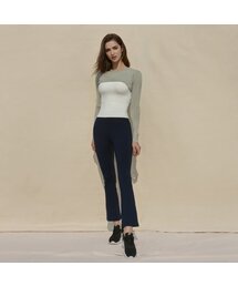 DEVIWEAR（デヴィウェア）の「女性ヨガウェア DEVI-B0034-ネイビー ピラティス ゼロムダブーツカット Edition II（レギンス/スパッツ・レディース）」