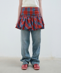 AOPT（アオプト）の「BALLOON MINI SKIRT - RED CHECK（スカート）」