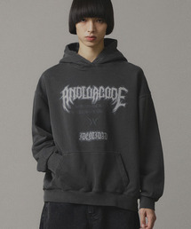 ANOLORCODE（アノローコード）の「ピグメントヴィンテージフードパーカー（チャコール）（パーカー）」