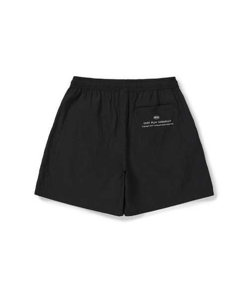 MMLG（エムエムエルジー）の「[Mmlg] REGULAR FIT TEXTURE SHORTS (BLACK)（その他パンツ・レディース・その他・SMALL/MEDIUM/LARGE）」の2枚目の写真