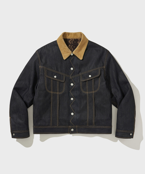 VDR(ブイディアール)の「DENIM SHEARLING JACKET(デニムジャケット・メンズ・その他・MEDIUM/LARGE/X-LARGE)」の1枚目の写真