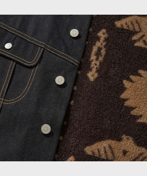 VDR(ブイディアール)の「DENIM SHEARLING JACKET(デニムジャケット・メンズ・その他・MEDIUM/LARGE/X-LARGE)」の5枚目の写真