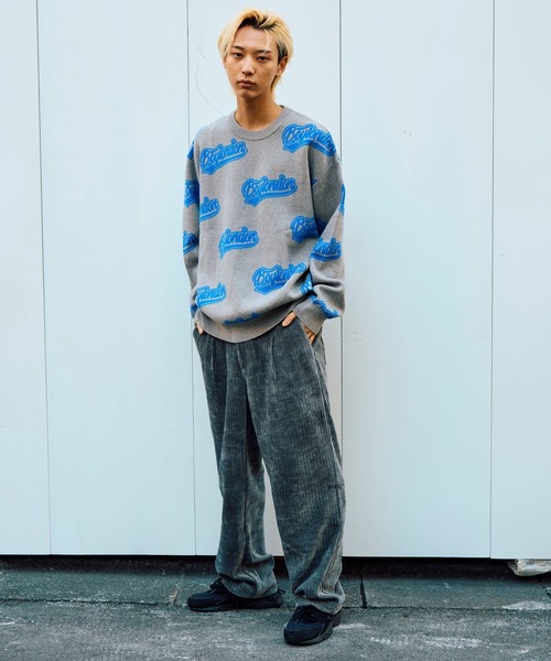BOY LONDON(ボーイロンドン)の「【BOY LONDON】BOY LOGO JACQUARD KNIT PULLOVER(ニット/セーター・メンズ・グレー・MEDIUM/LARGE)」の2枚目の写真