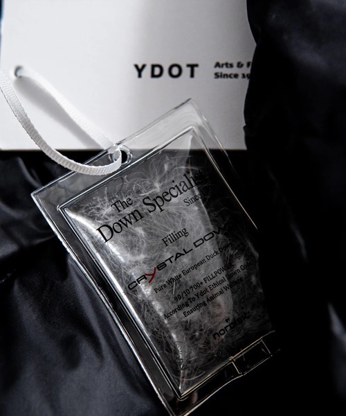 YDOT（ワイドット）の「【YDOT】COLLARLESS BOMBER DOWN JACKET（ダウンジャケット/コート・メンズ・セージグリーン/ブラック・M/L）」の10枚目の写真