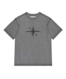 UNGIMMICK（アンジミック）の「STARLIGHT PIGMENT DYED T-SHIRT (GRAY)（Tシャツ/カットソー）」