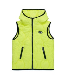 DIESEL KIDS（ディーゼルキッズ）の「DIESEL（ディーゼル）Kids & Junior ワンポイントブランドロゴフードキルティングベスト（ベスト）」