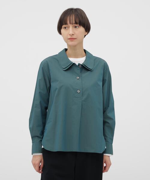 セール】CHAMBRAY COTTON POPLIN SHIRT（シャツ/ブラウス）｜MARGARET