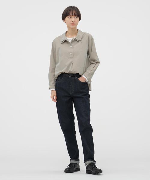 MARGARET HOWELL（マーガレットハウエル）の「CHAMBRAY COTTON POPLIN SHIRT（シャツ/ブラウス・レディース・グリーン/ベージュ系その他3・2/1）」の3枚目の写真