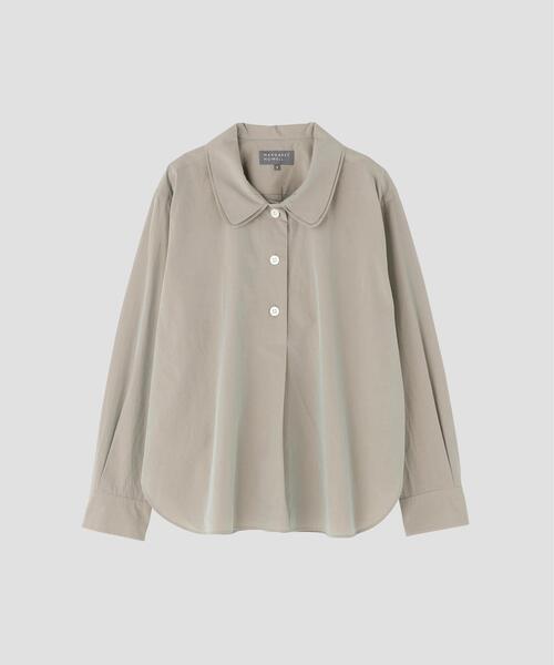 MARGARET HOWELL（マーガレットハウエル）の「CHAMBRAY COTTON POPLIN SHIRT（シャツ/ブラウス・レディース・グリーン/ベージュ系その他3・2/1）」の4枚目の写真