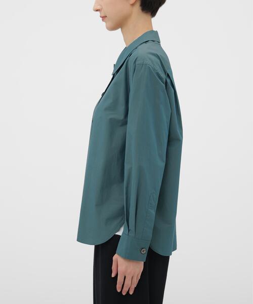 MARGARET HOWELL（マーガレットハウエル）の「CHAMBRAY COTTON POPLIN SHIRT（シャツ/ブラウス・レディース・グリーン/ベージュ系その他3・2/1）」の8枚目の写真