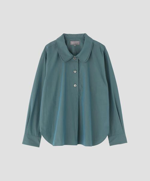 MARGARET HOWELL（マーガレットハウエル）の「CHAMBRAY COTTON POPLIN SHIRT（シャツ/ブラウス・レディース・グリーン/ベージュ系その他3・2/1）」の9枚目の写真