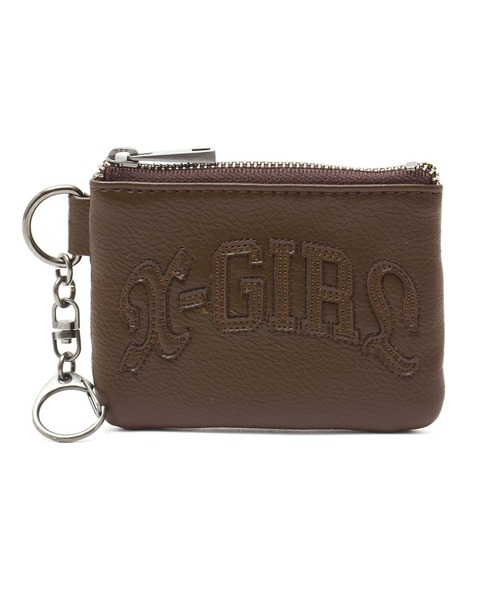 X-girl（エックスガール）の「FAUX LEATHER PATCH COIN AND CARD CASE（コインケース・レディース・ブラック/ブラウン・ONE SIZE）」の4枚目の写真