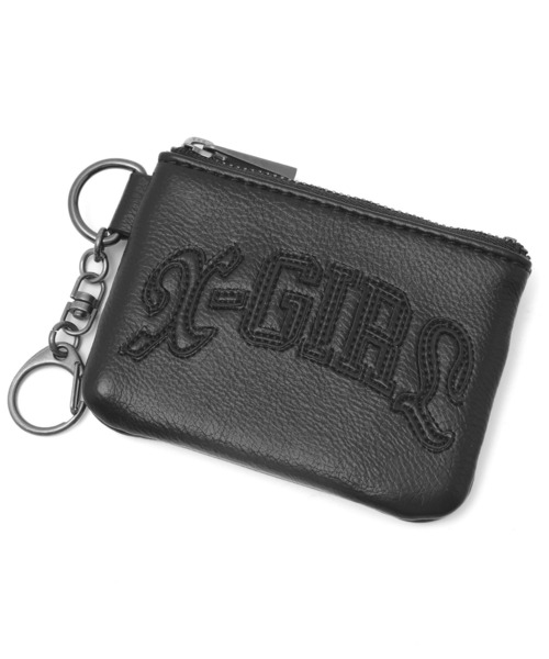 X-girl（エックスガール）の「FAUX LEATHER PATCH COIN AND CARD CASE（コインケース・レディース・ブラック/ブラウン・ONE SIZE）」の6枚目の写真