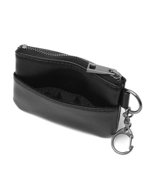 X-girl（エックスガール）の「FAUX LEATHER PATCH COIN AND CARD CASE（コインケース・レディース・ブラック/ブラウン・ONE SIZE）」の7枚目の写真