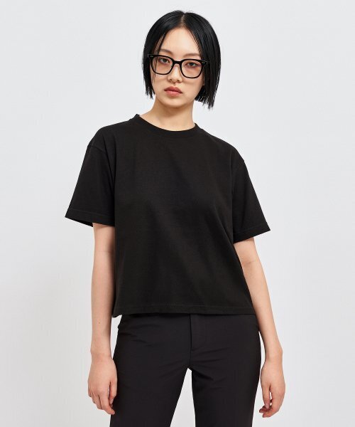 C WEAR BY THE GENIUS(シーウェアバイザジーニアス)の「オーバーサイズクロップTシャツブラック(Tシャツ/カットソー・レディース・その他・SMALL/MEDIUM/X-SMALL/X-LARGE/LARGE)」の7枚目の写真