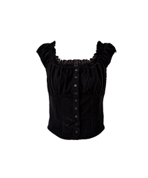 RUFFLE COTTON BLOUSE