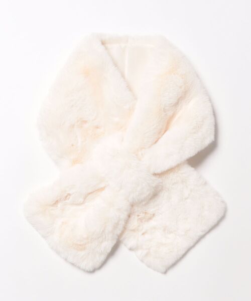 archives（アルシーヴ）の「もこもこティペット（マフラー・レディース・グレー/ホワイト・FREE）」の7枚目の写真